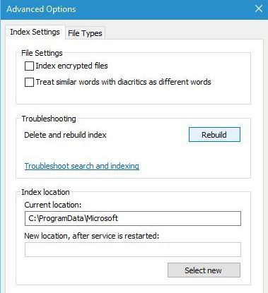 Index Settings
