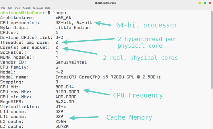 Checking CPU information in Linux command line