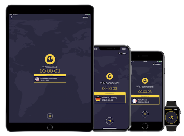 CyberGhost even has an Apple Watch app