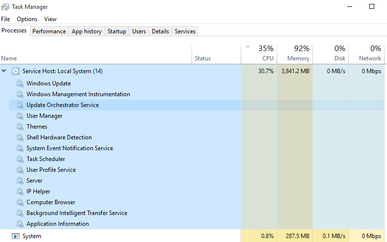 windows 10 system 100 disk usage reddit