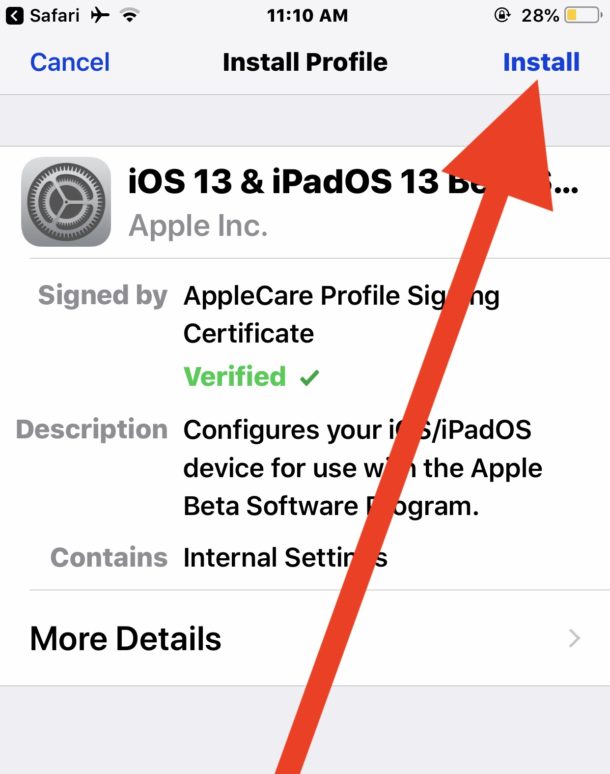 ios 13.4 beta profile