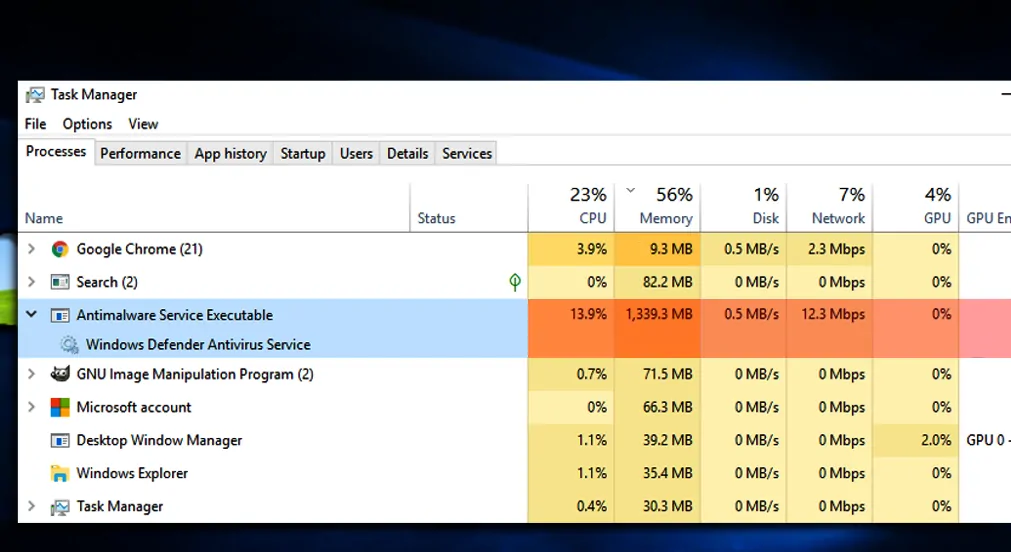 Dele grus filter SOLVED* Antimalware Service Executable High CPU, Disk, Memory - Techolac