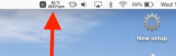 See Mac Fan speed and Mac temperature from menubar