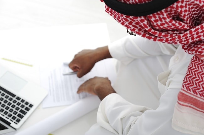 Arabic businessman working