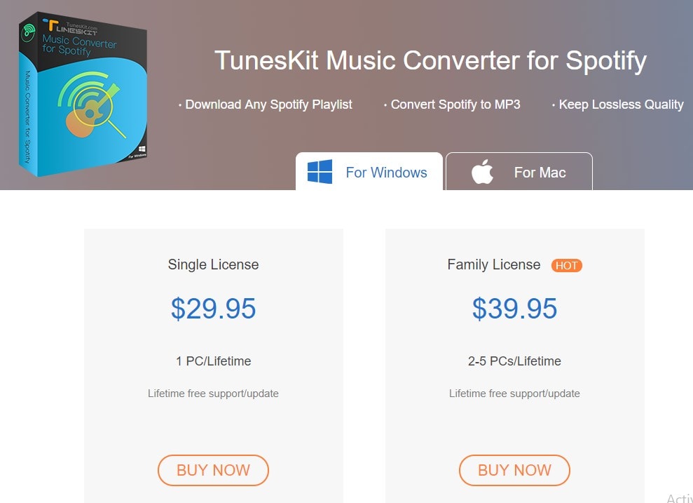 tuneskit music converter for spotify free