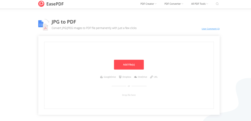 EasePDF JPG to PDF