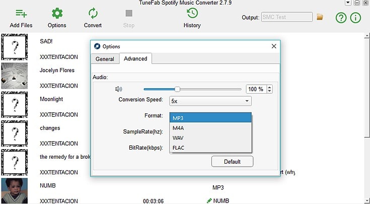 Select Output Format