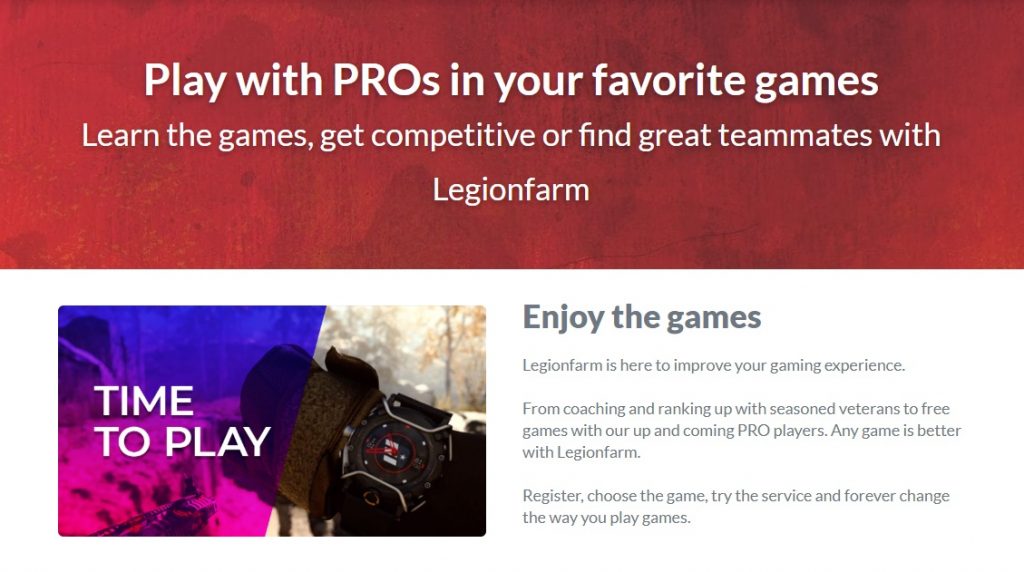 Legionfarms Play With Pro Service Can Help You Become A Pro Gamer