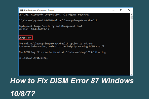 system error standard 87 windows 7