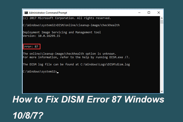 dism error 87