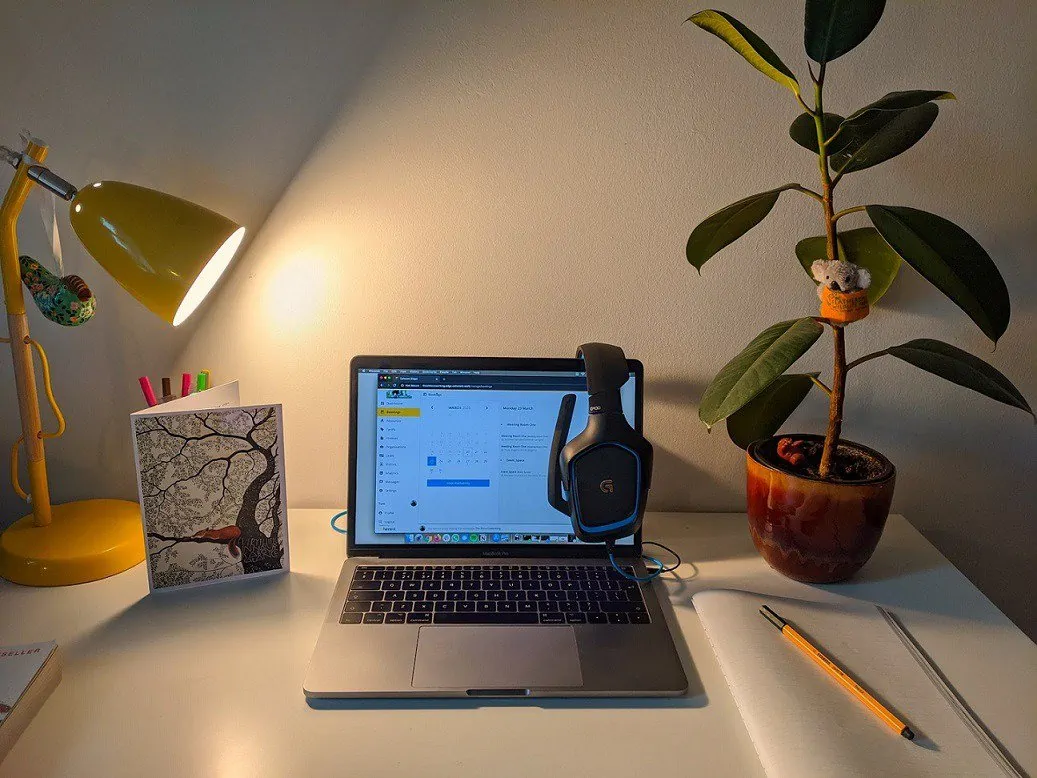 Macbook on the table