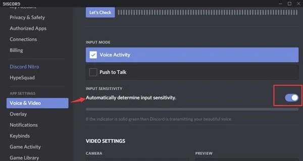 discord green circle but no sound