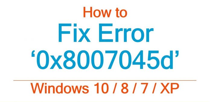 error code 0x8007045d