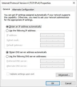 wifi doesnt have valid ip configuration