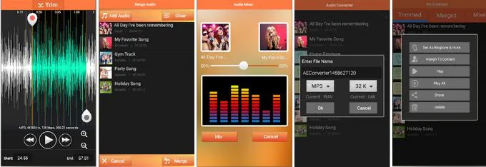 Audio MP3 Cutter Mix Converters and Ringtone Maker