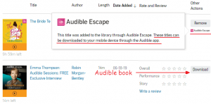 audible escape audiobooks