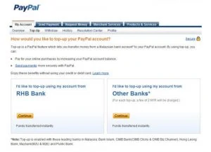 How to top-up a PayPal account?