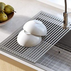 Over-the-Sink Multipurpose Roll-Up Dish Drying Rack