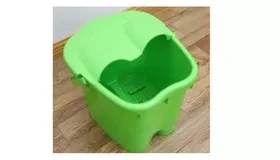 BasicWise Foot Massage Spa Bath Bucket with Cover