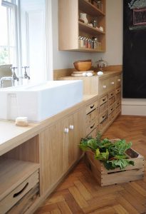Kitchen Sink Perched on Cabinetry
