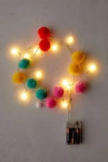 Best for Kids: Urban Outfitters Pompom LED String Lights