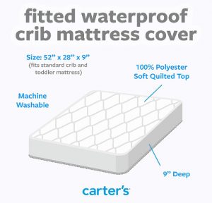 Waterproof Fitted Quilted Crib Mattress Pad