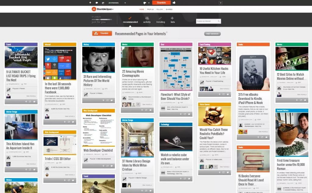 stumbleupon alternatives