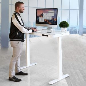 Airlift Tempered Glass Electric Standing Desk