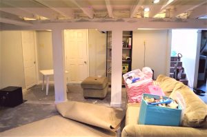 Prior to Tired and Cluttered Basement