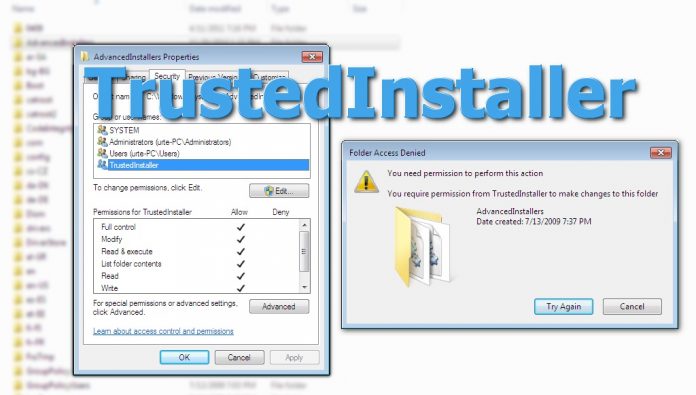 run process trustedinstaller system