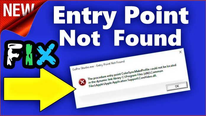 fix entry point not found