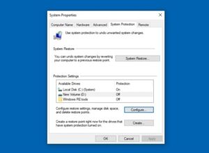 System restore point Windows 10