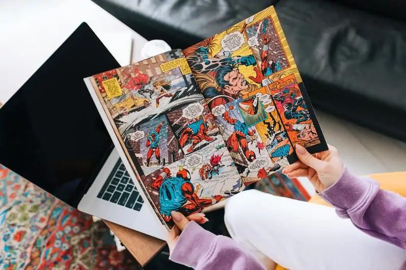 Comic book reading