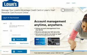 lowes card login