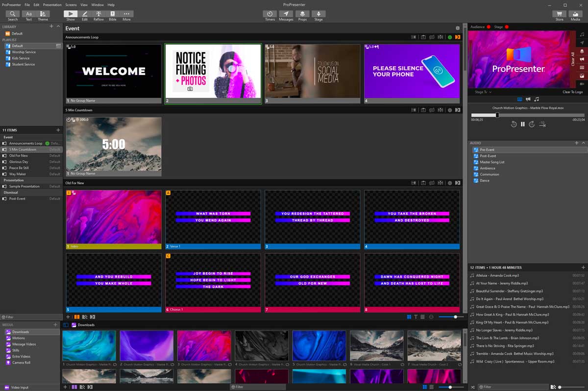 free worship presentation software download