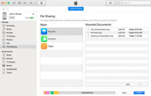 Transfer file between iphone and mac