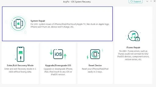 Steps To Use Anyfix - iOS System Recovery